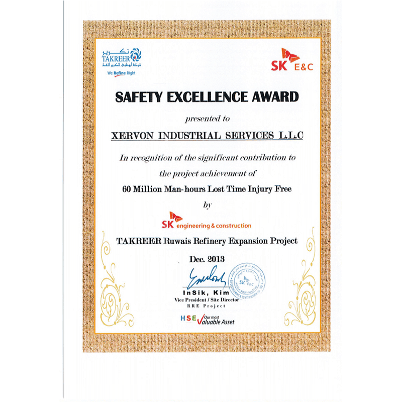 Safety Excellence Award